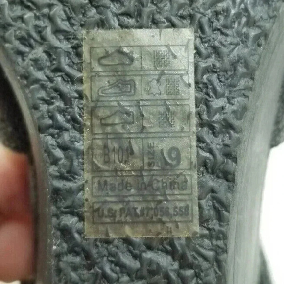 Blowfish Sz 9 Womens Charcoal Gray Denim Canvas Cross Strap Wedge Heel Slingback - Picture 4 of 12